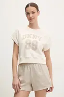 Bavlněné tričko Dkny béžová barva, DP5T1231