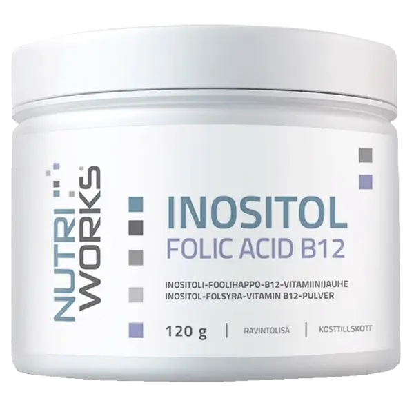 NutriWorks Inositol Folic Acid B12 - 120g