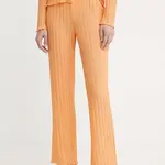 Kalhoty Résumé AllegraRS Pant dámské, oranžová barva, jednoduché, high waist, 20461120