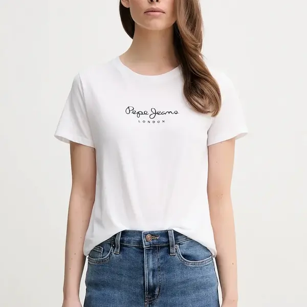 Bavlněné tričko Pepe Jeans MACY bílá barva, PL506012