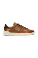 Kožené tenisky Polo Ralph Lauren Hrt Crt Ii hnědá barva, 809965073001