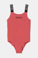 Jednodílné dětské plavky Calvin Klein Jeans růžová barva, KY0KY00098