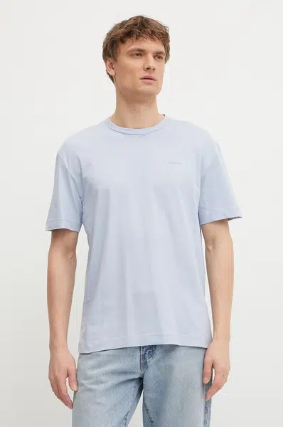 Bavlněné tričko Calvin Klein modrá barva