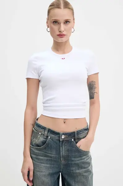 Tričko Diesel T-ELE-LONG-D bílá barva, A14961.0EJAI