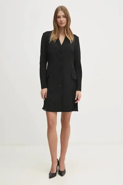 Šaty Dkny černá barva, mini, DD4K1D67