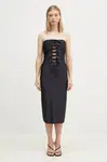 Šaty Coperni Jersey Knot Gala černá barva, COPR110BIS545