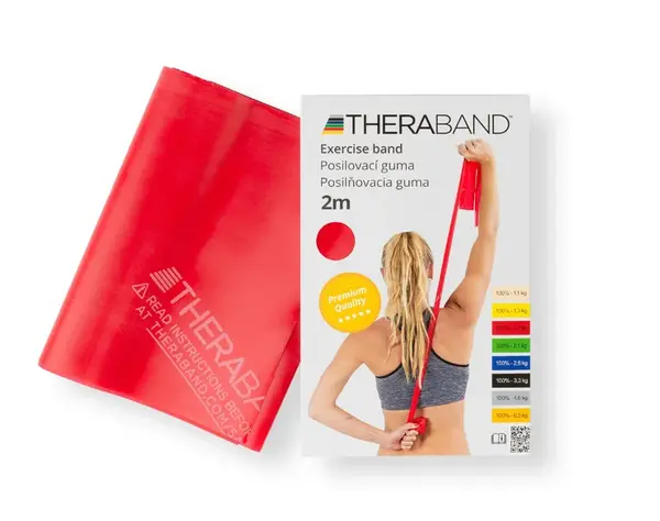 Thera-Band Posilovací guma středně silná 2 m červená
