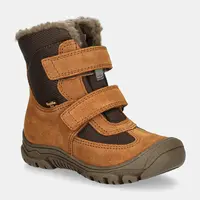 Dětské kožené sněhule Froddo LINZ WOOL TEX HIGH hnědá barva, G3160229