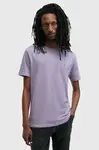 Bavlněné tričko AllSaints BRACE fialová barva, M030JB