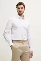 Košile Calvin Klein pánská, bílá barva, slim, s klasickým límcem, K10K114299