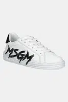 Kožené tenisky MSGM bílá barva, 3841MDS506