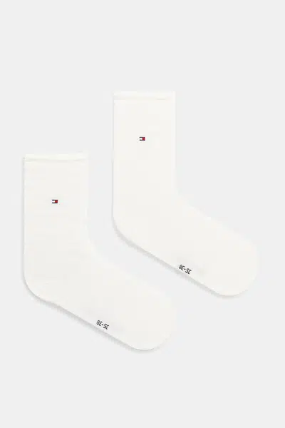 Ponožky Tommy Hilfiger 2-pack dámské, béžová barva, 100001494
