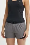 Tréninkové šortky Under Armour Play Up 3.0 šedá barva, s potiskem, medium waist, 1344552