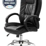 HALMAR Kancelářské křeslo RELAX řerné z eko kůže – pro sezení 4–6 h