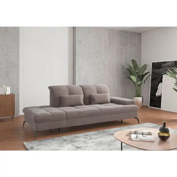 Sit & More LENOŠKA, textil, šedohnědá