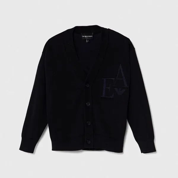 Dětský svetr Emporio Armani tmavomodrá barva, lehký