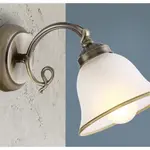 Nástěnná lampa Odin, mosaz