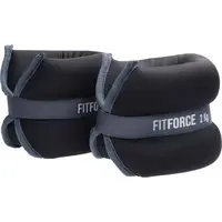 Fitforce ANKLE 2 x 2,0 KG Závaží na kotníky, černá, velikost