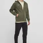 Mikina Under Armour pánská, zelená barva, s kapucí, hladká, 1379767
