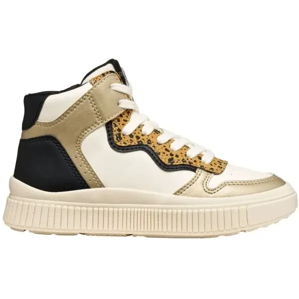 Geox J LAQUINNY Dívčí kotníkové tenisky, béžová, velikost