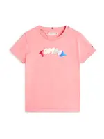 TOMMY HILFIGER Tričko  svetlomodrá / ružová / červená / biela