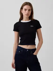 GAP dámske rebrované tričko s logom