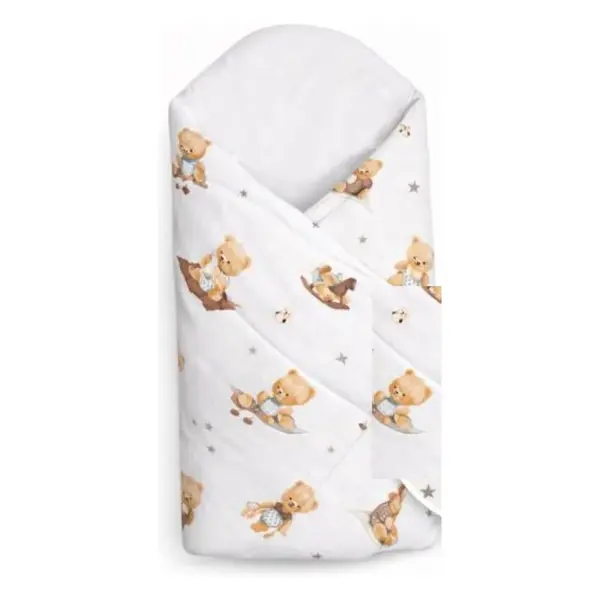 Zavinovačka pre bábätko Klasik Kúzelný macko, biela/hnedá