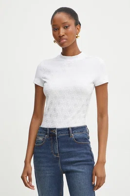 Tričko Guess bílá barva, W4BI26 J1314
