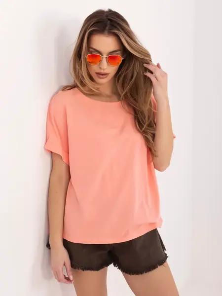 Oversize halenka Rue Paris - broskvová