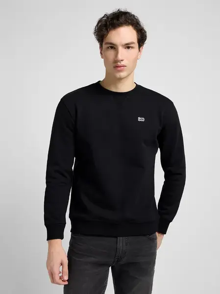 Pánská mikina LEE PATCH CREW SWS BLACK 112121791 Velikost: XS