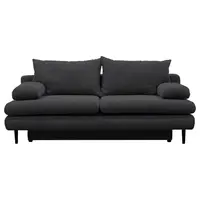 P & B ROZKLÁDACÍ POHOVKA, textil, tmavě šedá