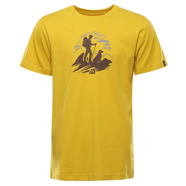 Pánské triko z organické bavlny alpine pro termes 3 žlutá xl