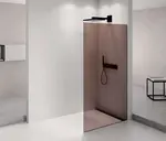 Polysan Architex - Sprchová stěna Walk-In, 76x210 cm, matná černá/Marron sklo AXB80MR