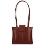 Dámská kožená kabelka batůžek hnědá - Delami Vera Pelle Larry