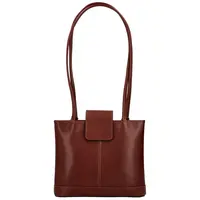 Dámská kožená kabelka batůžek hnědá - Delami Vera Pelle Larry