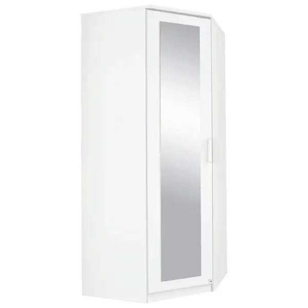 MID.YOU ROHOVÁ ŠATNÍ SKŘÍŇ, bílá, 91,4/212/55,2 cm