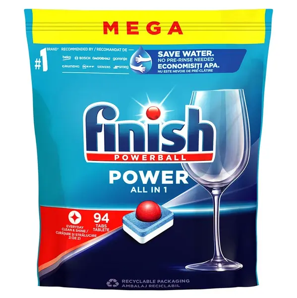 FINISH Power All in 1 Tablety do myčky nádobí 94 ks