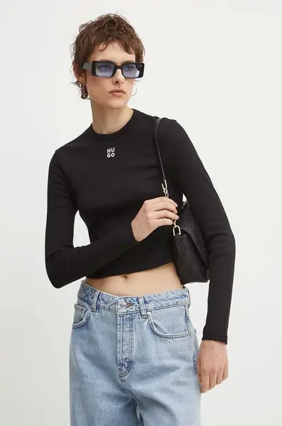 Tričko s dlouhým rukávem HUGO Dafilomena_3