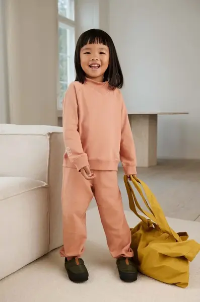 Dětská mikina Liewood oranžová barva, s potiskem