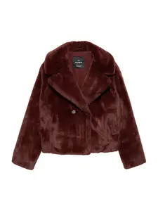 Pull&Bear Zimná bunda  burgundská