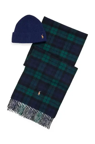 Vlněná čepice a šála Polo Ralph Lauren