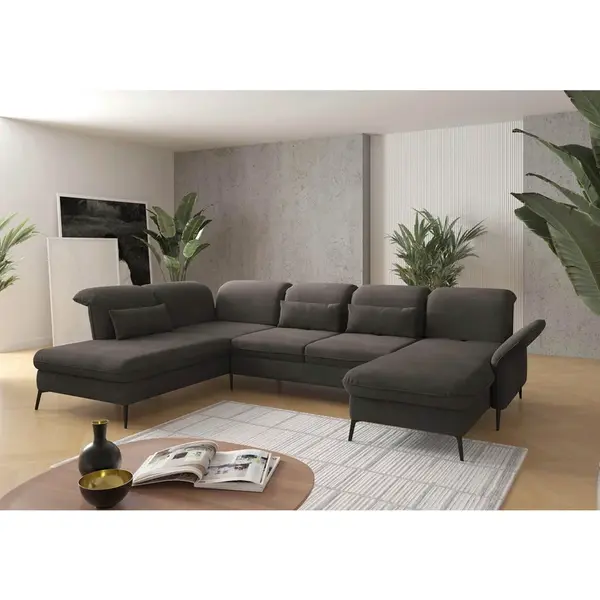 Sit & More SEDACÍ SOUPRAVA, textil, barvy grafitu