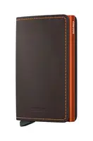Kožená peněženka Secrid hnědá barva, SM-Truffle & Orange