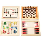 WOODY GAME SET - LARGE Set stolných hier, mix, veľkosť