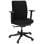 MID.YOU OTOČNÁ ŽIDLE, plochá tkanina, černá