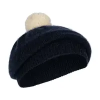 Dětský vlněný baret Konges Sløjd LOULI BERET tmavomodrá barva, KS101254