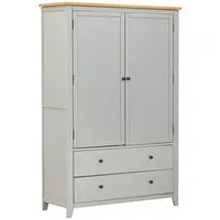 MID.YOU SKŘÍŇ NA ODĚV, šedá, přírodní barvy, dub, borovice, 120/180/45 cm