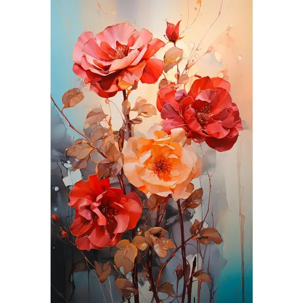 MALBA NA PLÁTNĚ, květiny, 30/40 cm