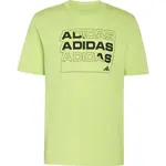adidas MULTI LINEAR TEE M Pánské triko, světle zelená, velikost