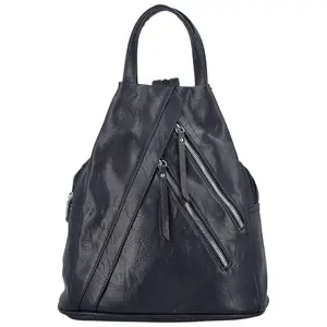 Módní dámský koženkový batoh Amália, tmavě modrý